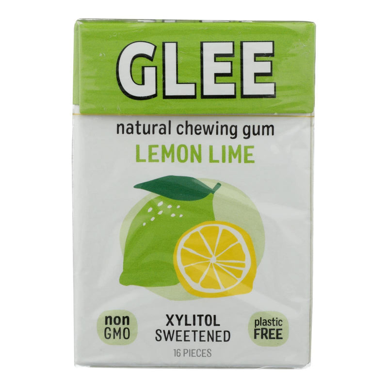 Glee Gum Chewing Gum - Lemon Lime - Sugar Free - Case Of 12 - 16 Pieces - Orca Market