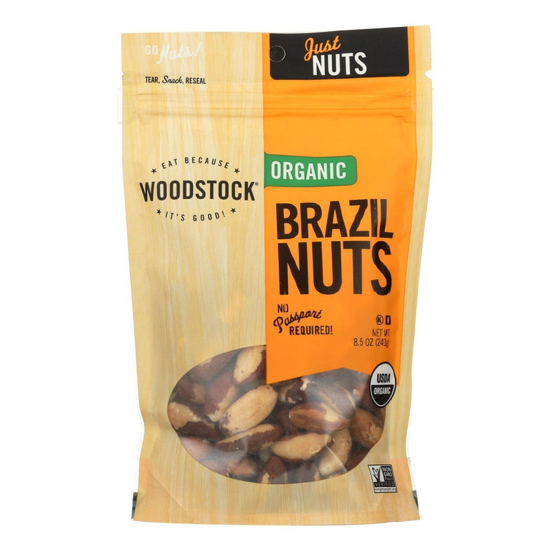 Woodstock Organic Brazil Nuts - Case Of 8 - 8.5 Oz - Orca Market