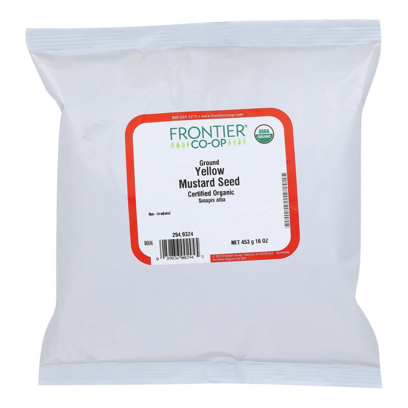 Frontier Herb Mustard Seed Organic Powder Yellow Ground - Single Bulk Item - 1lb - Orca Market