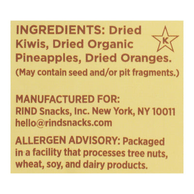 Rind Snacks - Dried Fruit Blend Tropical - Case Of 12 - 3 Oz - Orca Market