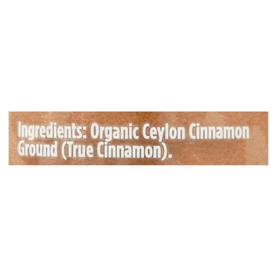 Spicely Organics - Organic Cinnamon Ceylon - Grnd - Case Of 3 - 1.4 Oz. - Orca Market