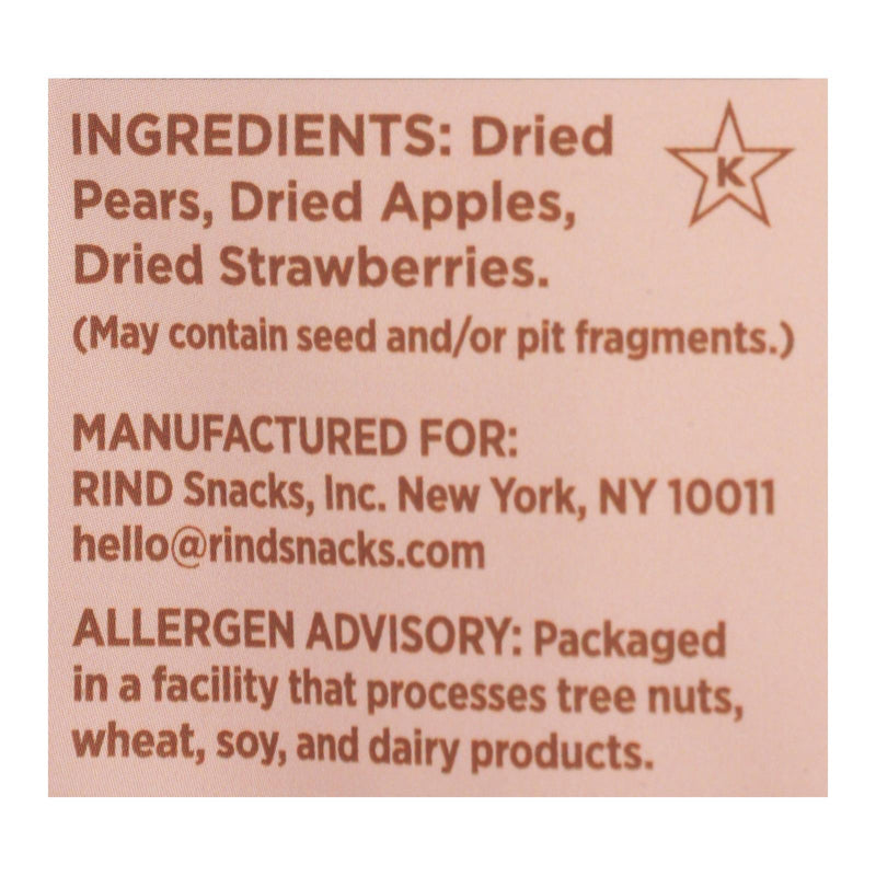 Rind Snacks - Drd Fruit Blend Straw-peary - Case Of 12 - 3 Oz - Orca Market