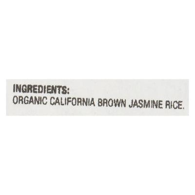 Lundberg Family Farms Organic California Brown Jasmine Rice - Single Bulk Item - 25lb - Orca Market