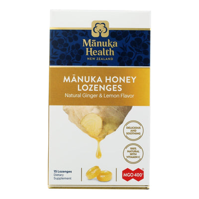 Manuka Health - Lozenges Honey Mgo 400+lem Ginger - 1 Each 1-15 Ct - Orca Market