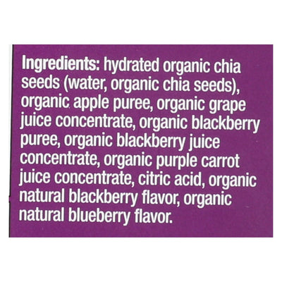 Mamma Chia Squeeze Vitality Snack - Blackberry Bliss - Case Of 16 - 3.5 Oz. - Orca Market