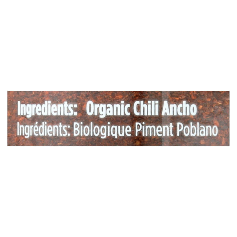 Spicely Organics - Organic Org Chili Ancho Ground - Case Of 3 - 1.7 Oz. - Orca Market