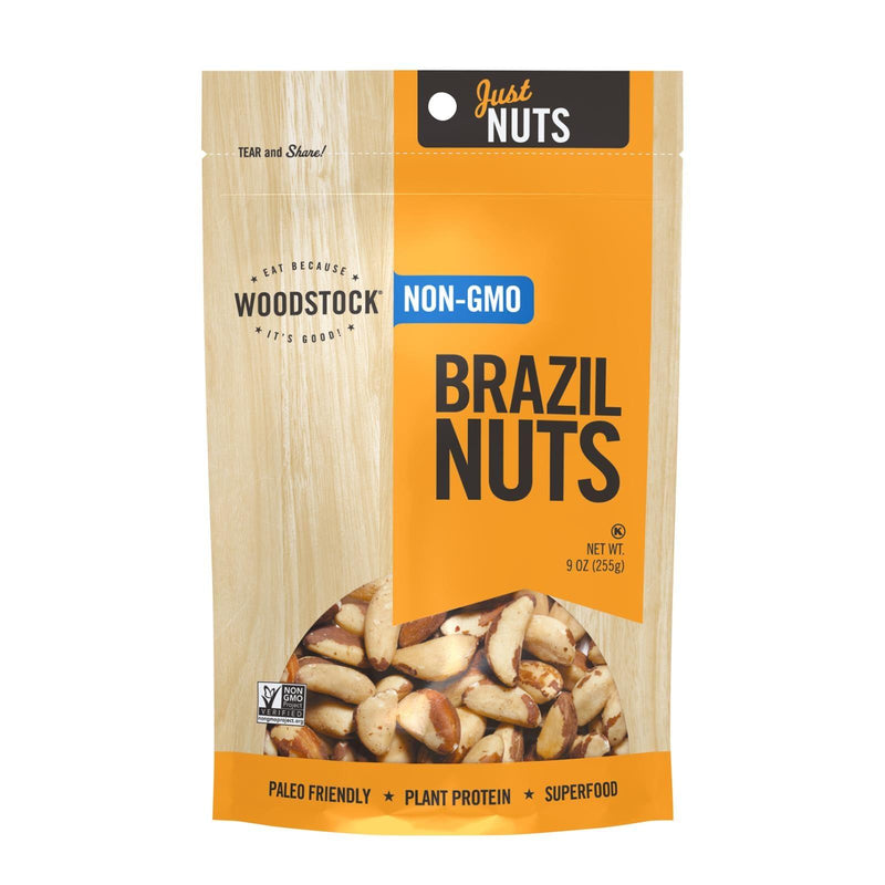 Woodstock Non-gmo Brazil Nuts - Case Of 8 - 9 Oz - Orca Market