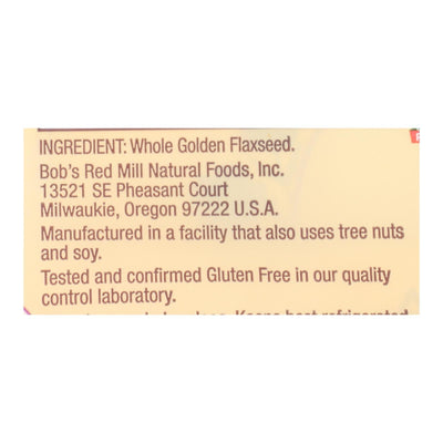 Bob's Red Mill - Flaxseeds Golden Gluten Free - Case Of 4-13 Oz - Orca Market