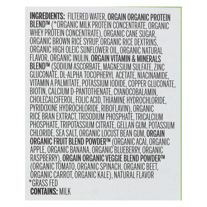 Orgain Organic Nutrition Shake - Vanilla Bean - 11 Fl Oz - Case Of 12 - Orca Market