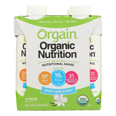 Orgain Organic Nutrition Shake - Vanilla Bean - 11 Fl Oz - Case Of 12 - Orca Market