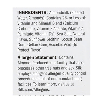 Silk Pure Almond Milk - Unsweetened Vanilla - Case Of 6 - 32 Fl Oz. - Orca Market