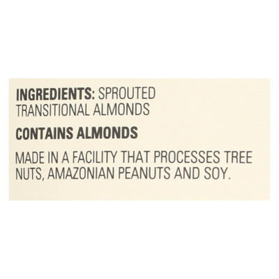 Living Intentions Almonds - Sprouted - Unsalted - 16 Oz - Case Of 4 - Orca Market