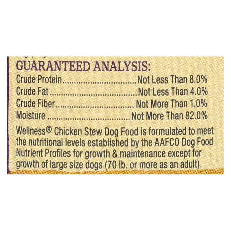 Wellness Pet Products Dog Food - Chicken With Peas And Carrots - Case Of 12 - 12.5 Oz. - Orca Market