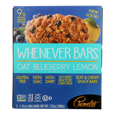 Pamela's Products - Oat Whenever Bars - Blueberry Lemon - Case Of 6 - 1.41 Oz. - Orca Market