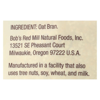 Bob's Red Mill - Oat Bran Hot Cereal - Case Of 4-40 Oz. - Orca Market