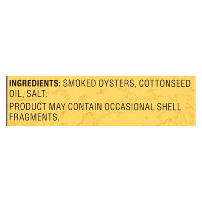 Reese Oysters - Smoked - Large - 3.7 Oz - Case Of 10 - Orca Market