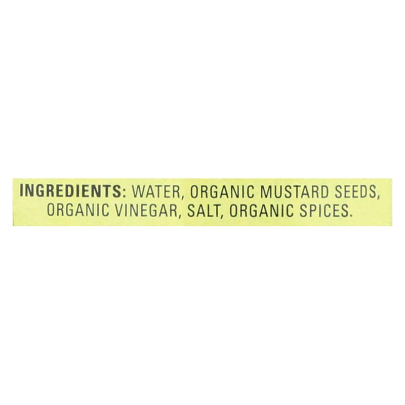 Organic Ville Organic Mustard - Stone Ground - Case Of 12 - 12 Oz. - Orca Market