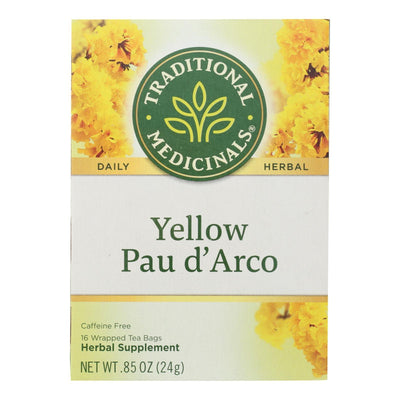 Traditional Medicinals Pau D'arco Herbal Tea - 16 Tea Bags - Case Of 6 - Orca Market