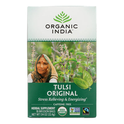 Organic India Tulsi Tea Original - 18 Tea Bags - Case Of 6 - Orca Market