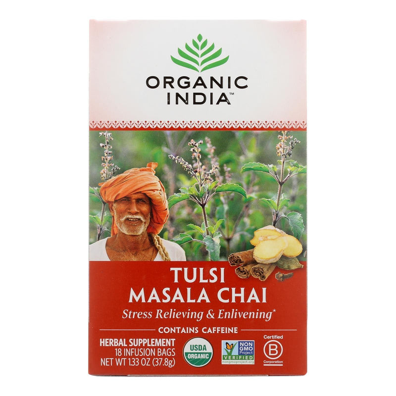 Organic India Tulsi Tea Chai Masala - 18 Tea Bags - Case Of 6 - Orca Market