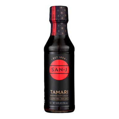 San - J Tamari Soy Sauce - Case Of 6 - 10 Fl Oz. - Orca Market