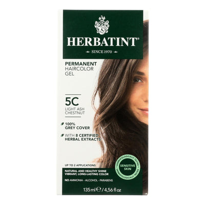 Herbatint Permanent Herbal Haircolour Gel 5c Light Ash Chestnut - 135 Ml - Orca Market