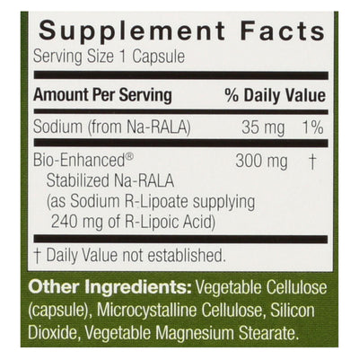 Genceutic Naturals R-lipoic Acid Plus - 300 Mg - 60 Vcaps - Orca Market