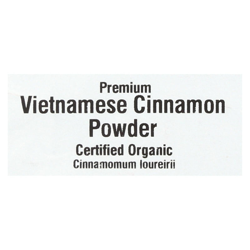 Frontier Herb Cinnamon - Organic - Ground - Vietnamese - 5 Percent Oil - Bulk - 1 Lb - Orca Market