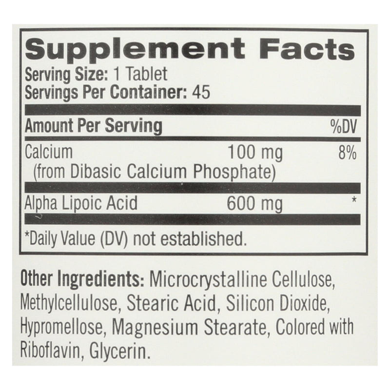 Natrol Alpha Lipoic Acid Time Release - 600 Mg - 45 Tablets - Orca Market