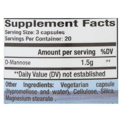 Cleartract D-mannose Formula - 500 Mg - 60 Capsules - Orca Market