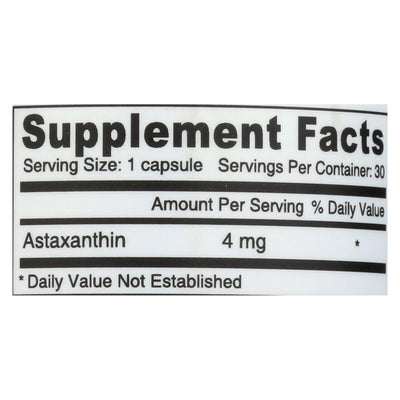 Deva Vegan Vitamins - Astaxanthin Super Antioxidant - 4 Mg - 30 Capsules - Orca Market