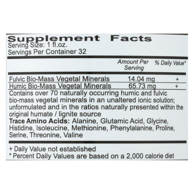 Vital Earth Minerals Fulvic-humic Mineral Blend - 32 Fl Oz - Orca Market