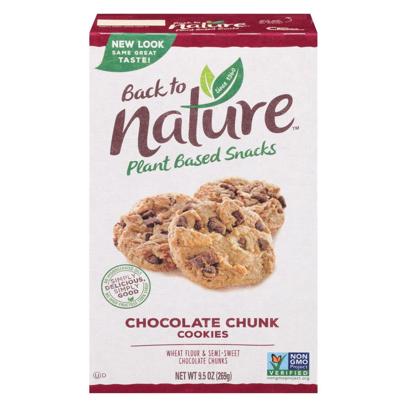 Back To Nature Chocolate Chunk Cookies - Case Of 6 - 9.5 Oz. - Orca Market