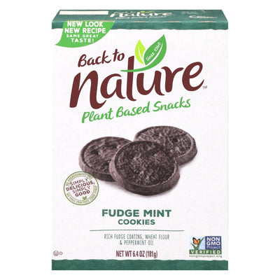 Back To Nature Cookies - Fudge Mint - Case Of 6 - 6.4 Oz. - Orca Market