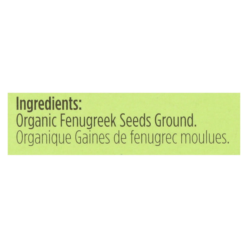 Spicely Organics - Organic Fenugreek - Ground - Case Of 6 - 0.45 Oz. - Orca Market