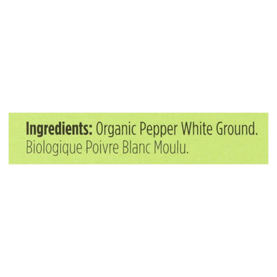 Spicely Organics - Organic Peppercorn - White Ground - Case Of 6 - 0.45 Oz.