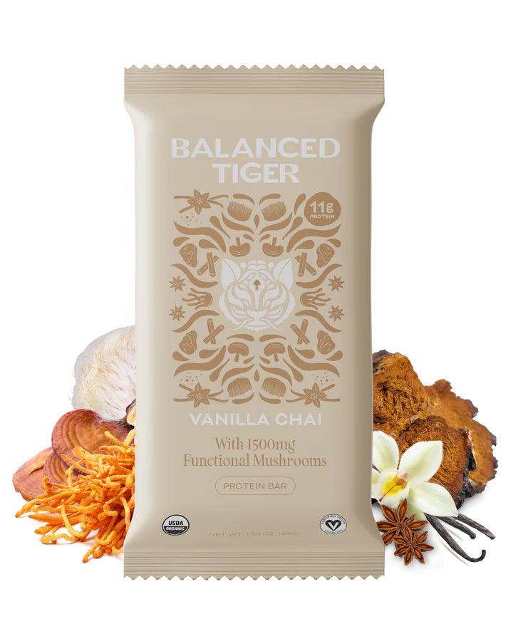 Balanced Tiger - Bar Partner Reishi Vanilla Chai - Case Of 12 - 1.55 Ounces - Orca Market