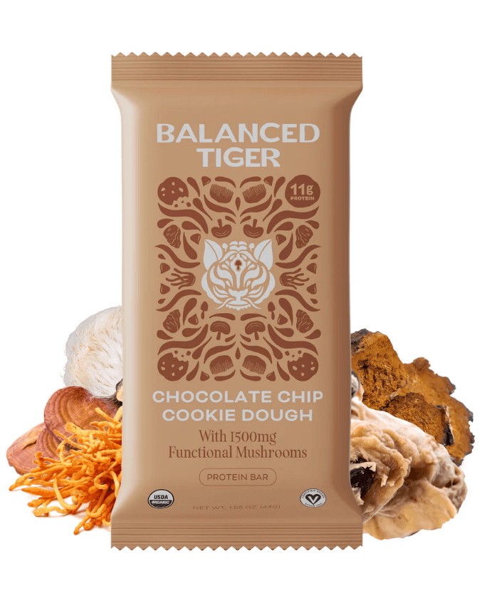 Balanced Tiger - Bar Protein Chocolate Chip Cookie Dough - Case Of 12 - 1.55 Ounces - Orca Market