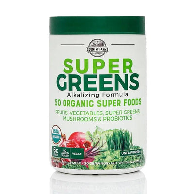 Country Farms - Super Greens Powder Unflv - 1 Each-10.6 Oz - Orca Market