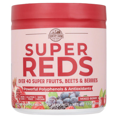 Country Farms - Super Reds Powder Mix Berry - 1 Each-7.1 Oz - Orca Market