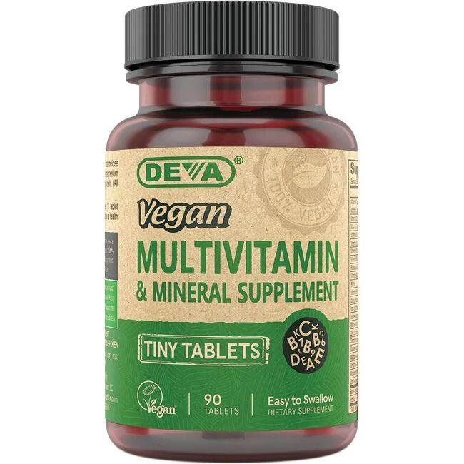 Deva Vegan Vitamins - Multi vitamins Tiny Tablets W/o Iron - 90 Tablets - Orca Market