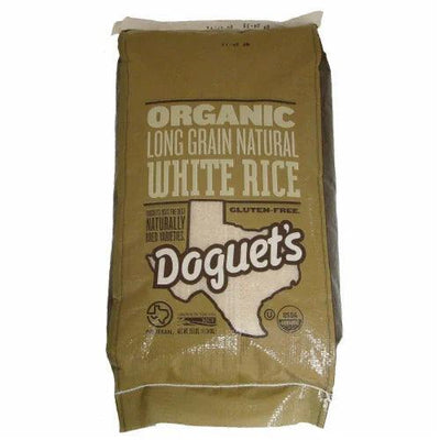 Doguet's Rice Organic White Long Grain - Single Bulk Item - 25lb - Orca Market