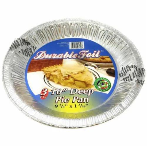 Durable Foil - Alum Pan 10in Pie Pan - Case Of 12 - 3 Ct - Orca Market