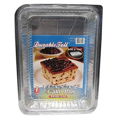 Durable Foil - Alum Pan Cake Sq W/lid - Case Of 12 - 2 Ct - Orca Market