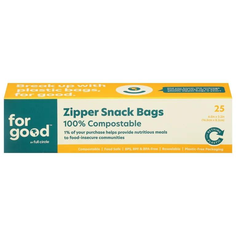 For Good - Sandwich Bags Zipper - Case Of 6-25 Ct - Orca Market