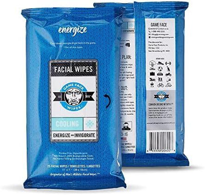 Game Face - Face Antibacterial Wipes - 1 Each-25 Count - Orca Market