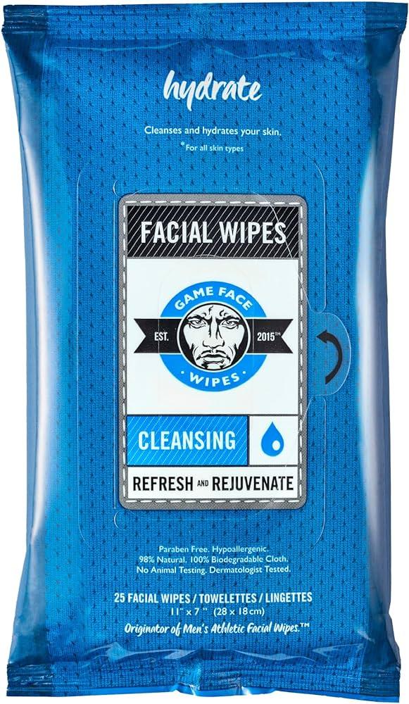 Game Face - Face Cleansing Wipes - 1 Each-25 Count - Orca Market