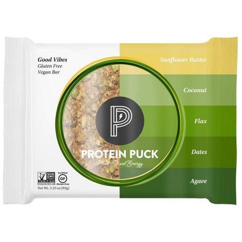 Protein Puck - Bar Good Vibes Sunflower Butter - Case Of 12-1.34 Oz - Orca Market