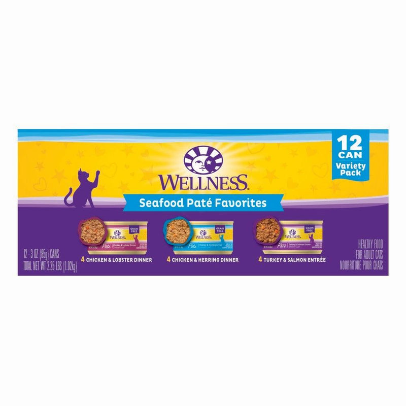 Wellness - Cat Seafood Pate Fvrts - Case Of 12-3 Oz - Orca Market