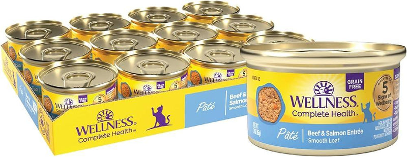 Wellness Pet Products - Cat Can Beef & Salmon - Case Of 24-3 Oz - Orca Market